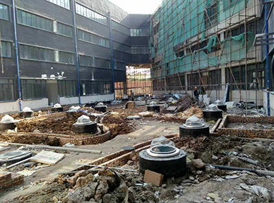 街坊中心日光照明安装现场 街坊中心日光照明安装现场